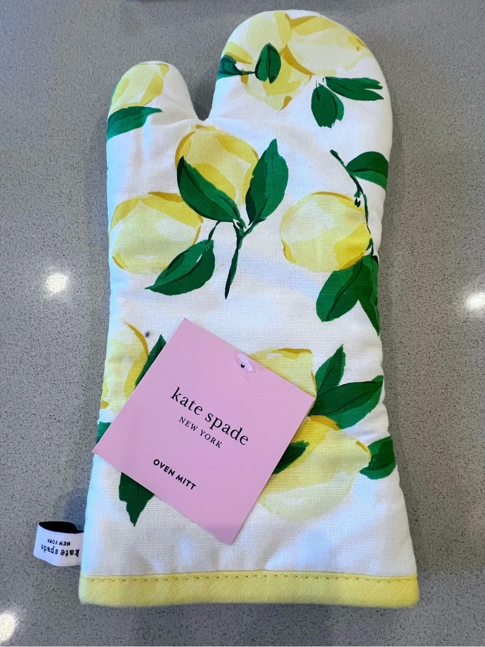Kate Spade Lemon Oven Mitt, Pot Holder, & Kitchen Towel Set New With Tags
